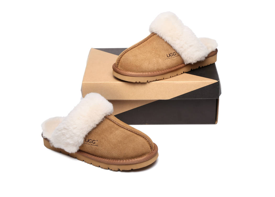 UGG BOOTS AUSTRALIA Australian Shepherd Women Sheepskin Muffin Slipper 15564