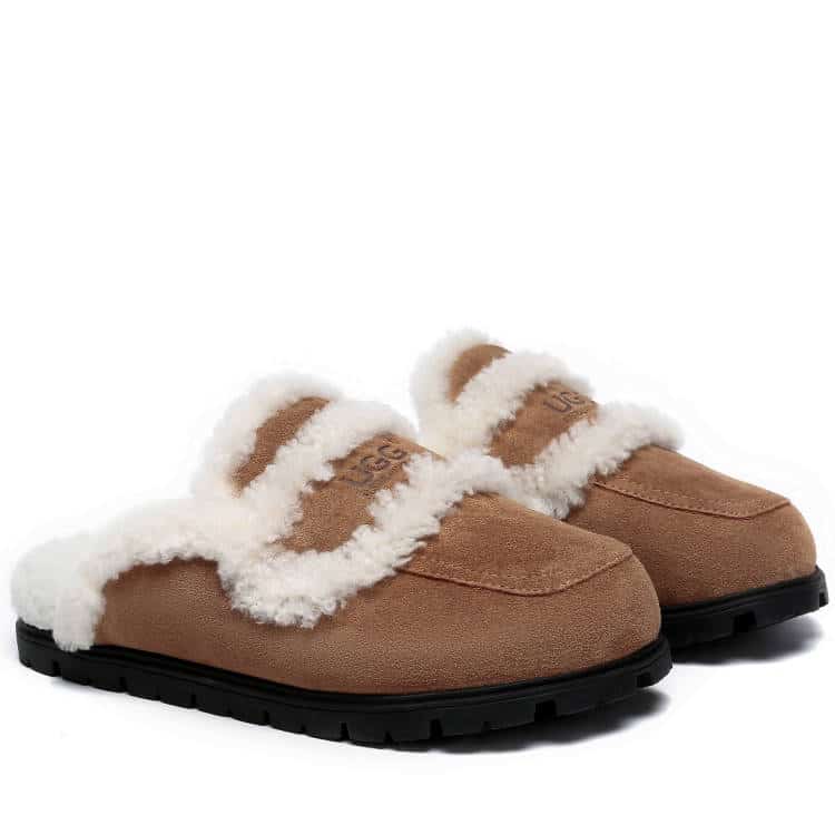 UGG BOOTS AUSTRALIA Australian Shepherd Women Sheepskin Wool Shearling Lined Slippers Remi