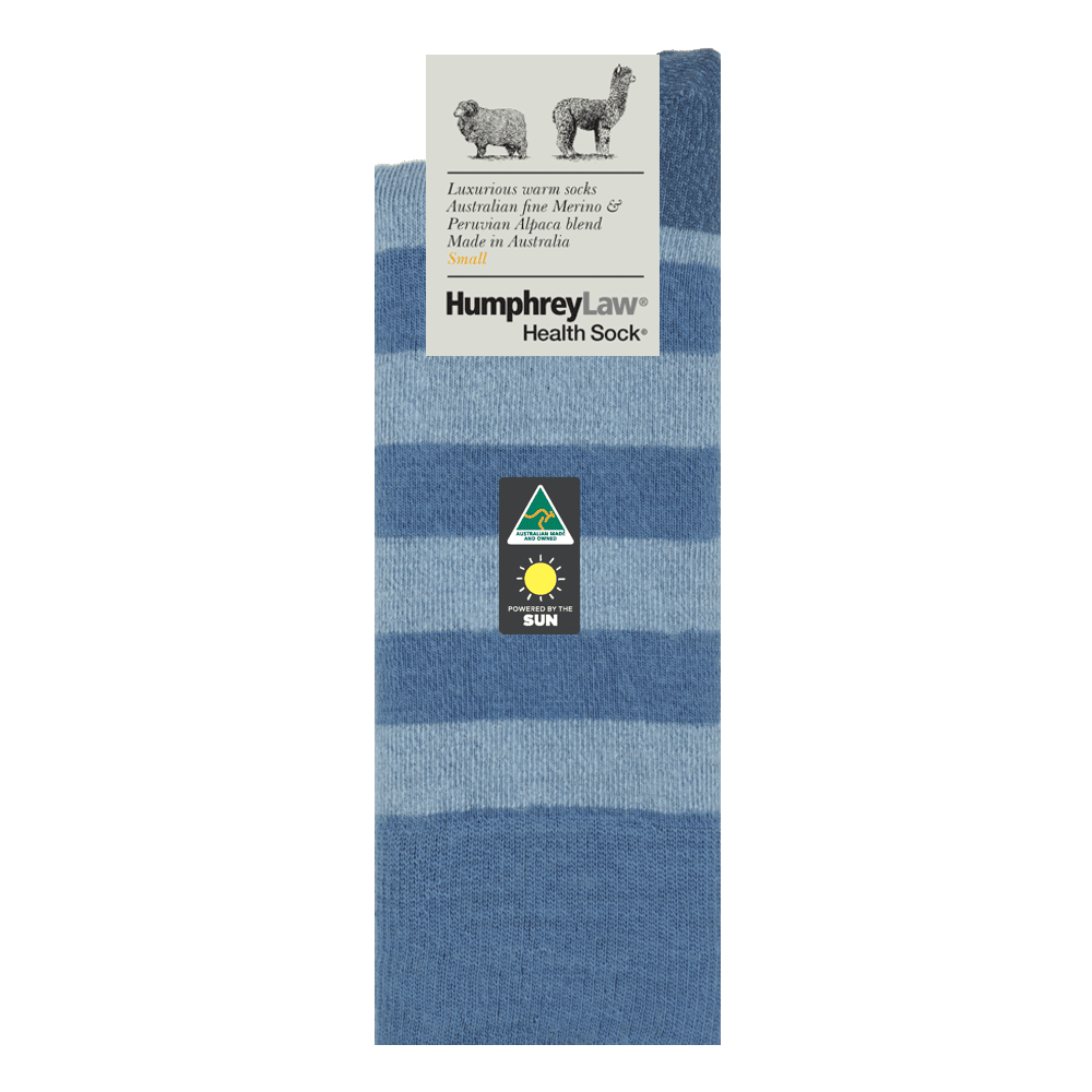 Humphrey Law Merino Alpaca Blend Striped Health Socks (Style 03C)