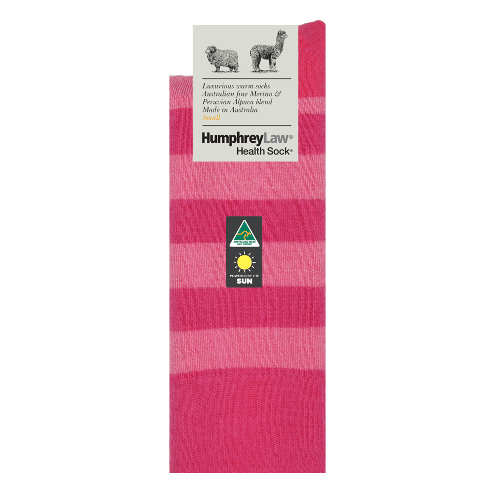 Humphrey Law Merino Alpaca Blend Striped Health Socks (Style 03C)