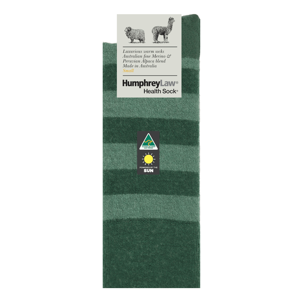 Humphrey Law Merino Alpaca Blend Striped Health Socks (Style 03C)