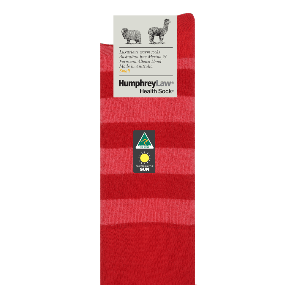 Humphrey Law Merino Alpaca Blend Striped Health Socks (Style 03C)