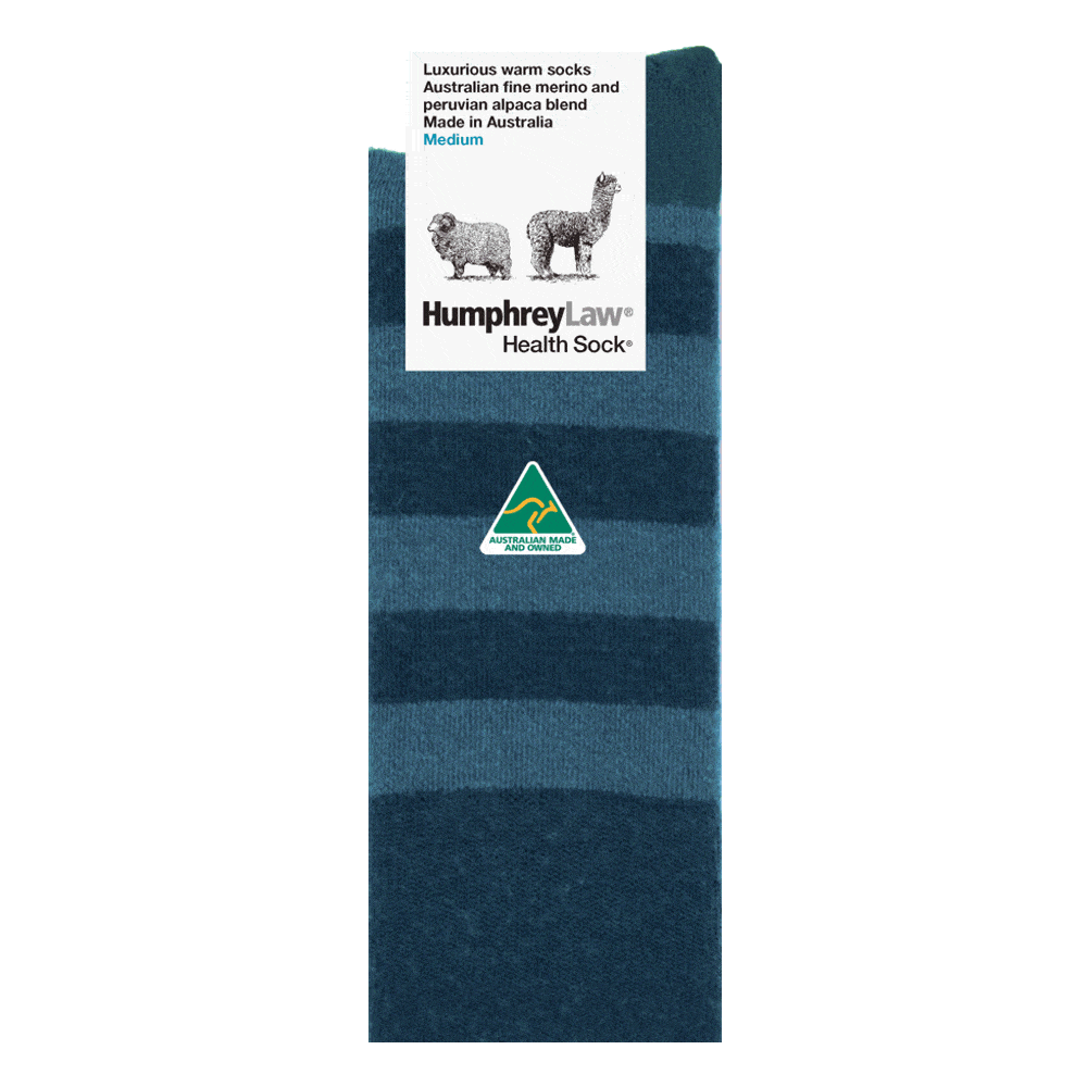 Humphrey Law Merino Alpaca Blend Striped Health Socks (Style 03C)