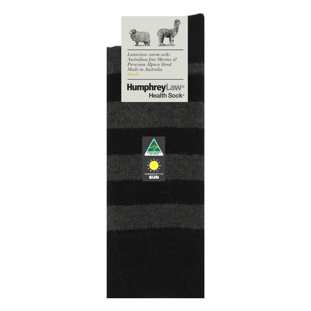 Humphrey Law Merino Alpaca Blend Striped Health Socks (Style 03C)