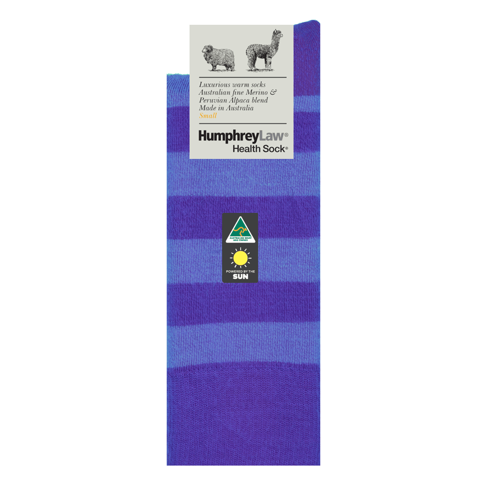 Humphrey Law Merino Alpaca Blend Striped Health Socks (Style 03C)