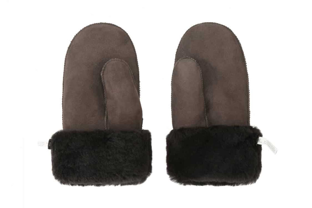 Fluffy Sheepskin Wool Mittens