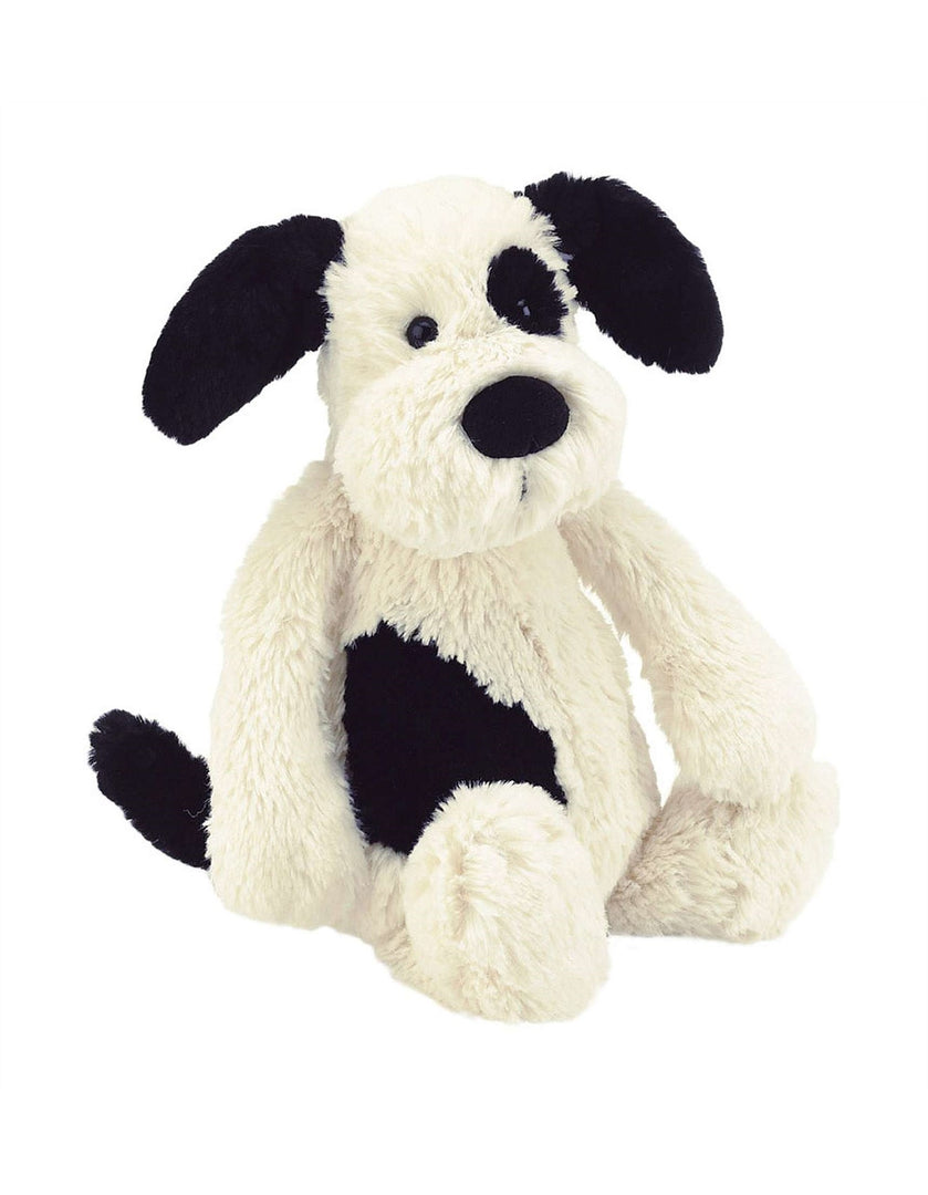 JELLYCAT Bashful Black &amp; Cream Puppy Medium­