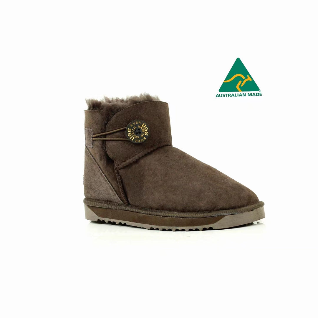 UGG BOOTS AUSTRALIA MADE Australian Mini Shepherd Button Suede UGG Boots Unisex 12702