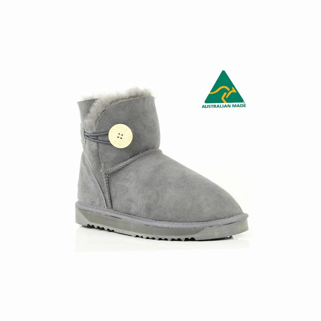 UGG BOOTS AUSTRALIA MADE Australian Mini Shepherd Button Suede UGG Boots Unisex 12702