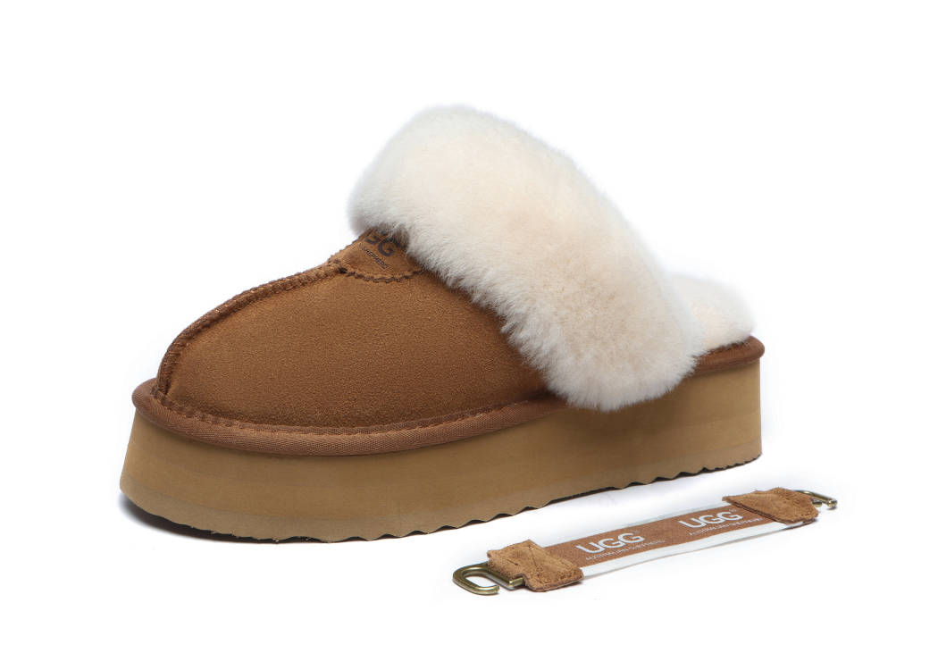 UGG BOOTS AUSTRALIA Australian Shepherd Women Sheepskin Waffle Platform AS2048