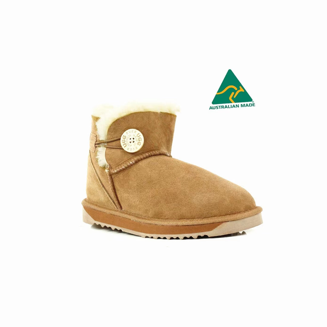 UGG BOOTS AUSTRALIA MADE Australian Mini Shepherd Button Suede UGG Boots Unisex 12702