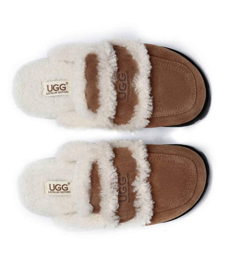 UGG BOOTS AUSTRALIA Australian Shepherd Women Sheepskin Wool Shearling Lined Slippers Remi