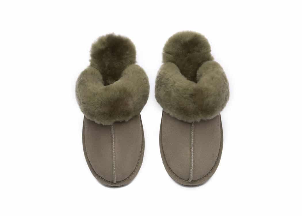 UGG BOOTS AUSTRALIA Australian Shepherd Women Sheepskin Suede Scuff Muffin