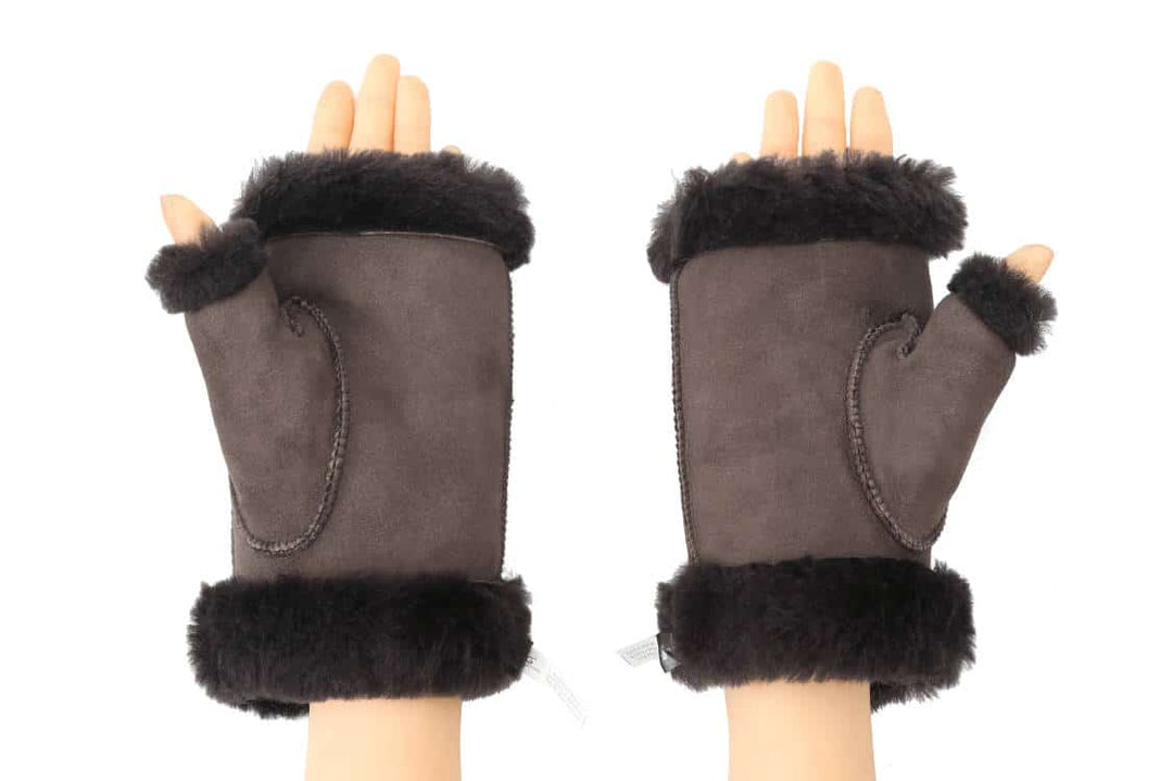 Fingerless Sheepskin Mittens