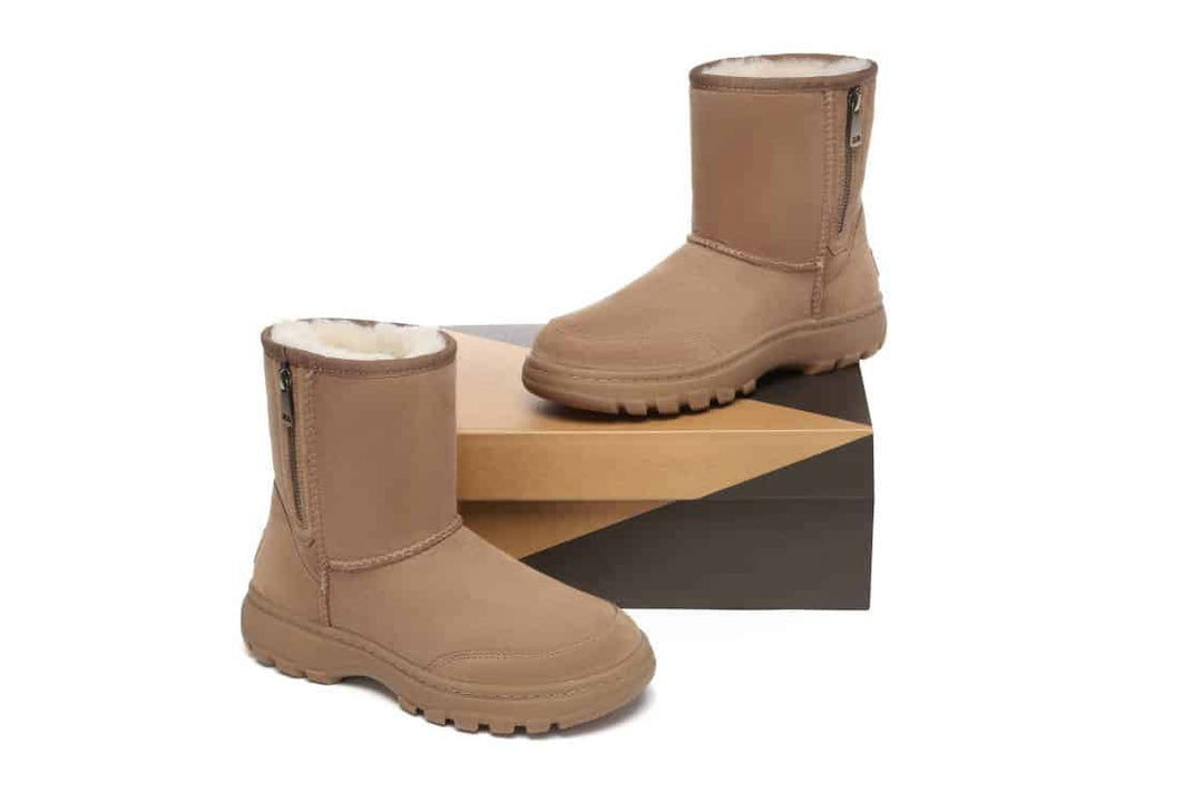 UGG BOOTS AUSTRALIA Australian Shepherd Sheepskin Women Zipper Short Outdoor