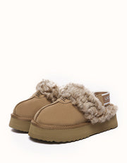 AUSTRALIAN SHEPHERD® Waffle Curly Platform Slippers
