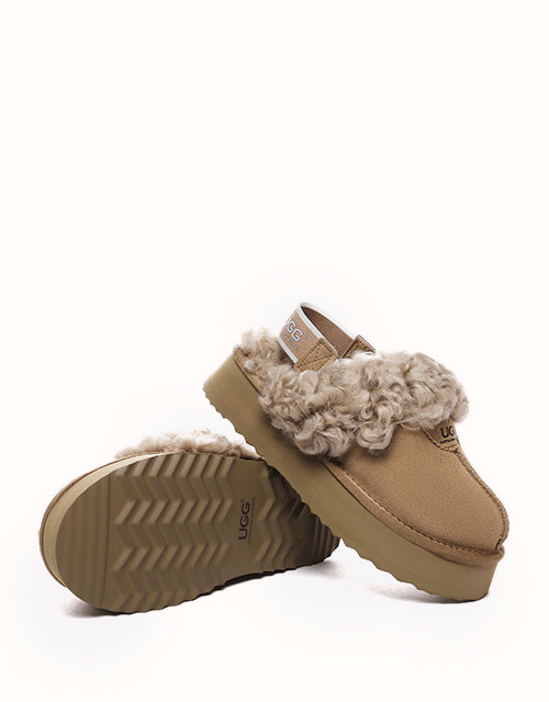 AUSTRALIAN SHEPHERD® Waffle Curly Platform Slippers