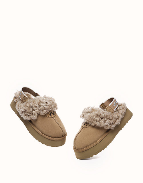 AUSTRALIAN SHEPHERD® Waffle Curly Platform Slippers