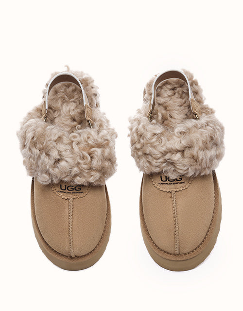 AUSTRALIAN SHEPHERD® Waffle Curly Platform Slippers