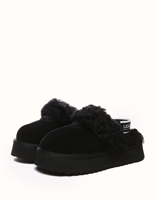 AUSTRALIAN SHEPHERD® Waffle Curly Platform Slippers