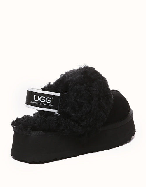 AUSTRALIAN SHEPHERD® Waffle Curly Platform Slippers
