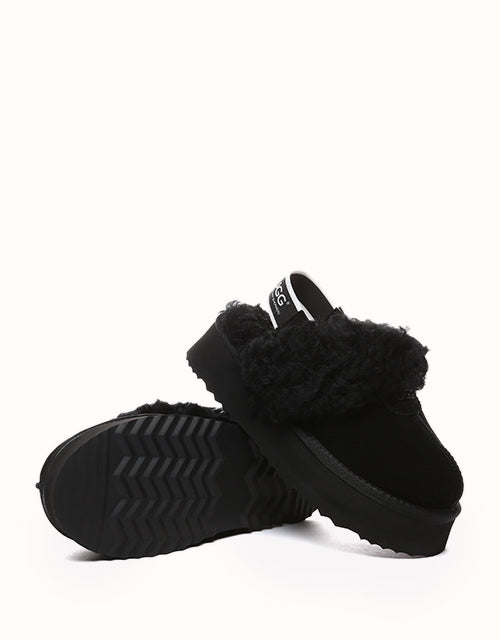 AUSTRALIAN SHEPHERD® Waffle Curly Platform Slippers