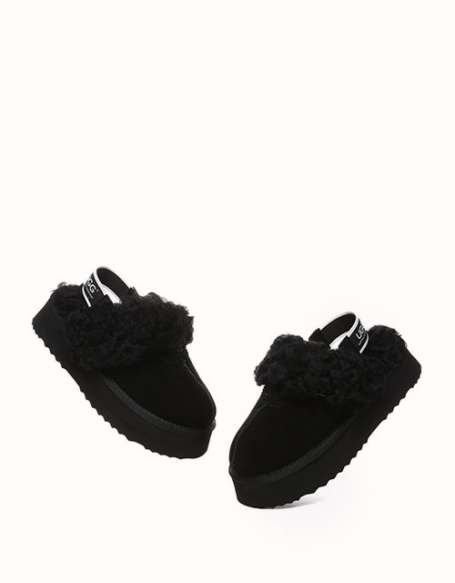 AUSTRALIAN SHEPHERD® Waffle Curly Platform Slippers