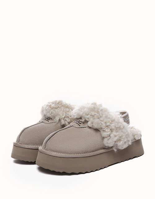 AUSTRALIAN SHEPHERD® Waffle Curly Platform Slippers
