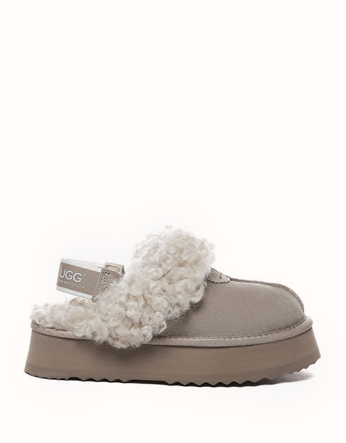 AUSTRALIAN SHEPHERD® Waffle Curly Platform Slippers
