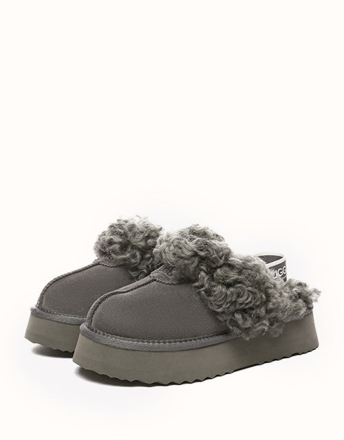 AUSTRALIAN SHEPHERD® Waffle Curly Platform Slippers