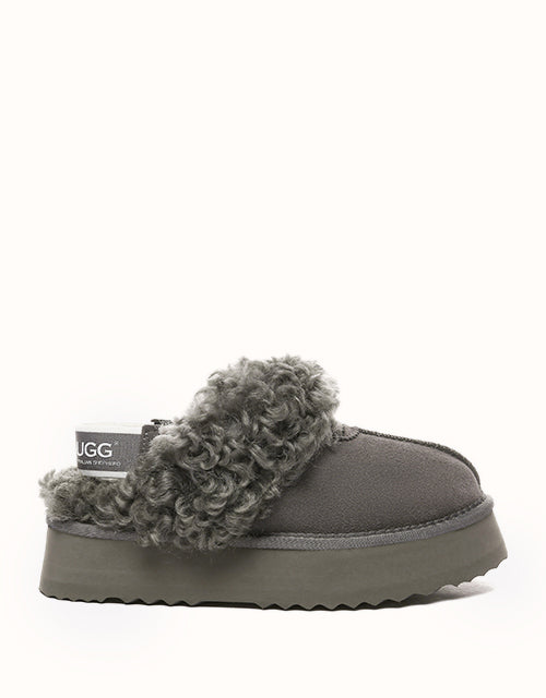 AUSTRALIAN SHEPHERD® Waffle Curly Platform Slippers