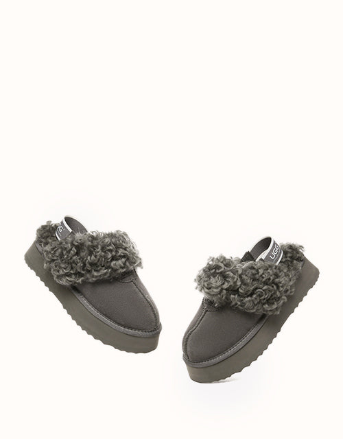 AUSTRALIAN SHEPHERD® Waffle Curly Platform Slippers