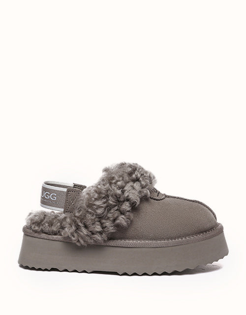 AUSTRALIAN SHEPHERD® Waffle Curly Platform Slippers