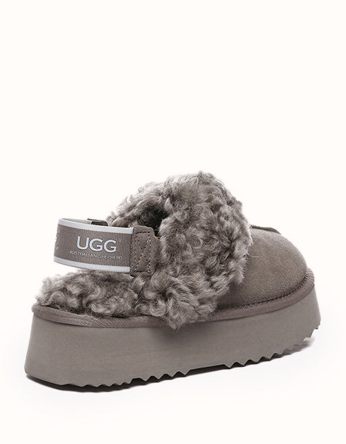 AUSTRALIAN SHEPHERD® Waffle Curly Platform Slippers