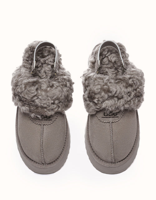 AUSTRALIAN SHEPHERD® Waffle Curly Platform Slippers