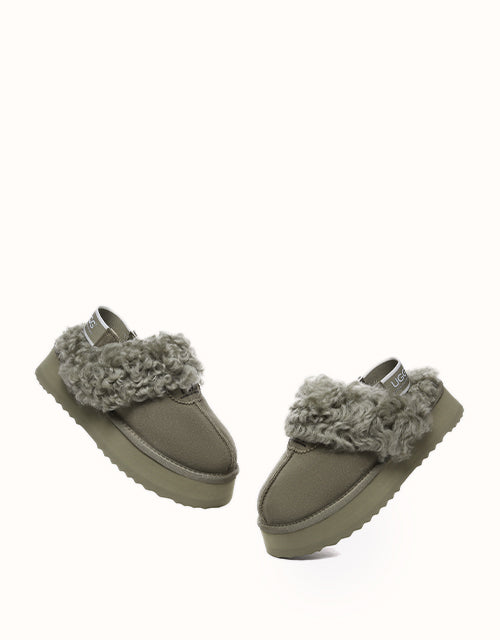 AUSTRALIAN SHEPHERD® Waffle Curly Platform Slippers