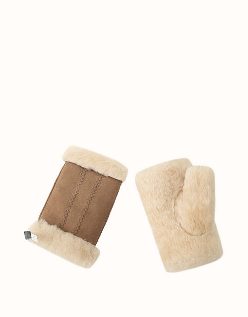 AUSTRALIAN SHEPHERD® Fingerless Sheepskin Mittens