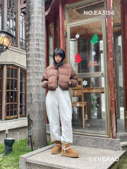 UGG BOOTS AUSTRALIA EVER AU Women Sheepskin Wool Shearling Lined Ankle Boots Schunck Platform EA3156