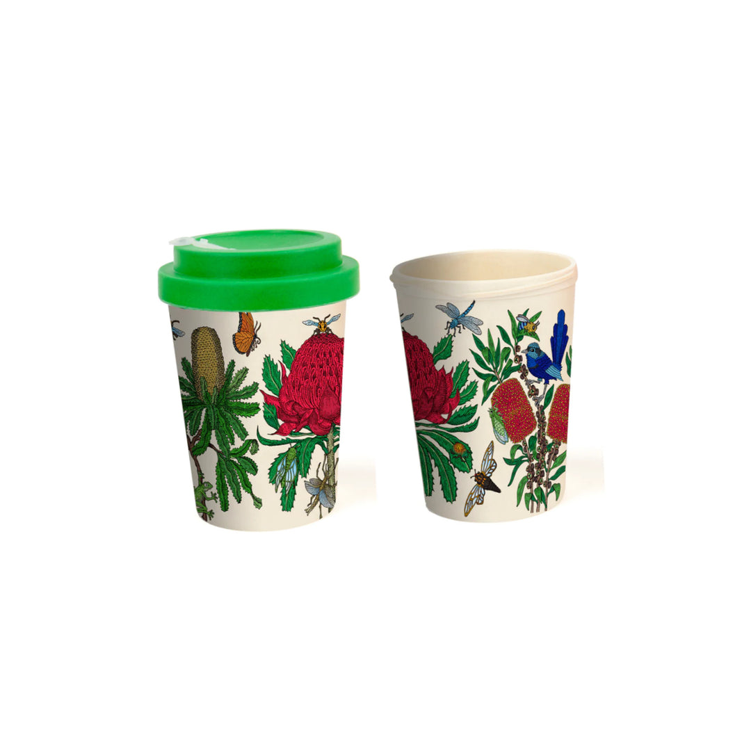 Eco-Bamboo fibre Keep Cup: Australian Native Flowers