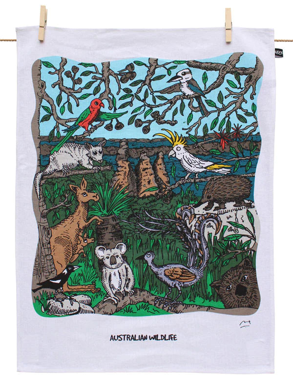 Australian Wildlife Tea Towel