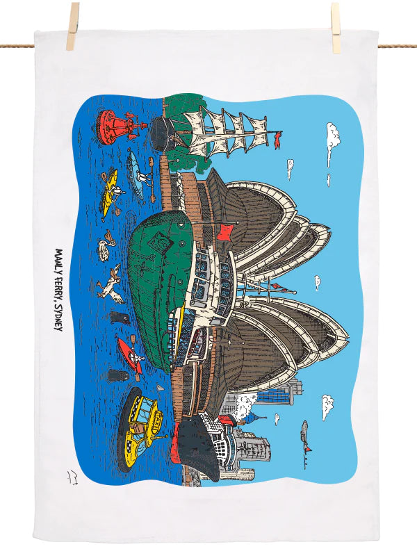 Manly Ferry, Sydney Tea Towel