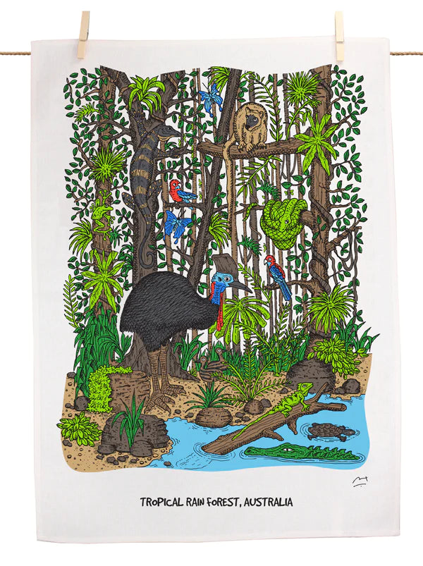 Tropical Rainforest Tea Towel