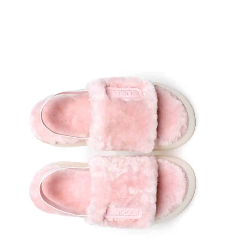 UGG BOOTS AUSTRALIA Australian Shepherd Women Slingback Platform Fluffy Slides Poppin