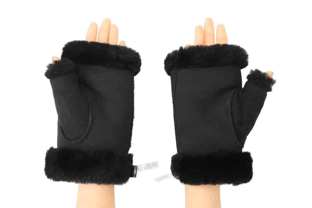 Fingerless Sheepskin Mittens