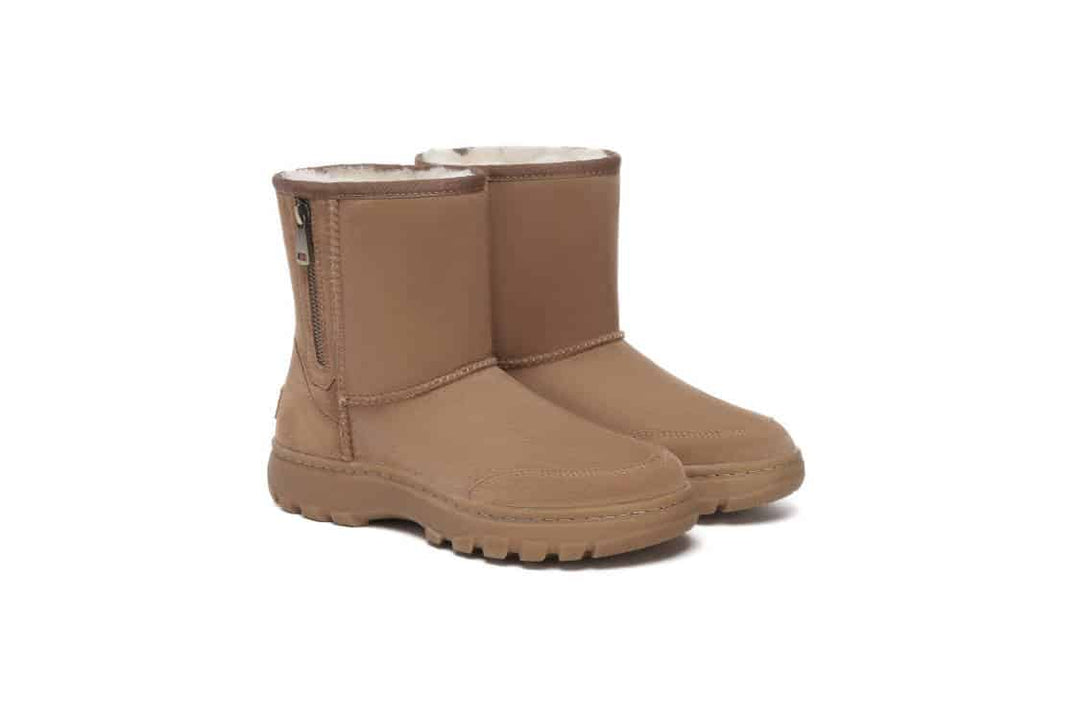 UGG BOOTS AUSTRALIA Australian Shepherd Sheepskin Women Zipper Short Outdoor