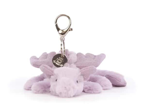 JELLYCAT Lavender Dragon Bag Charm