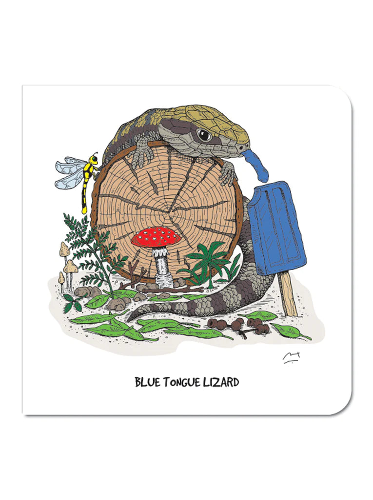 Blue Tongue Lizard Greeting Card