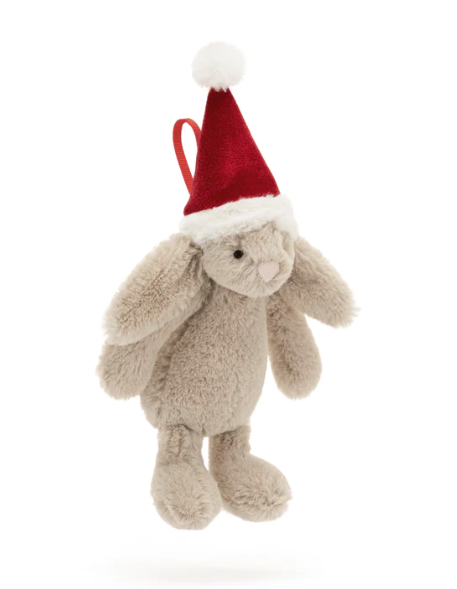 JELLYCAT Bashful Christmas Bunny Decoration