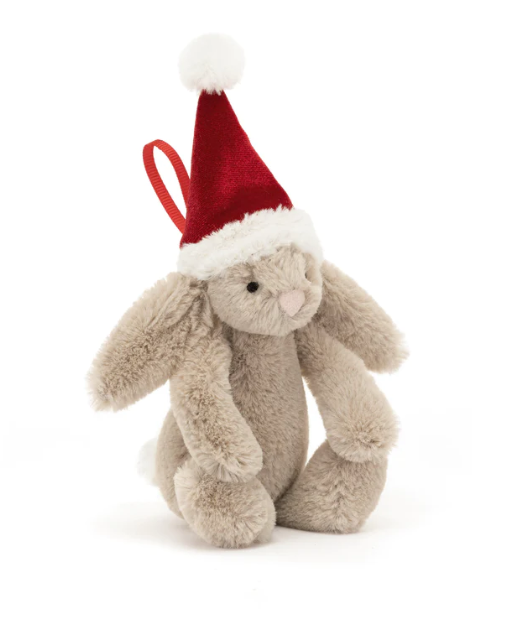 JELLYCAT Bashful Christmas Bunny Decoration