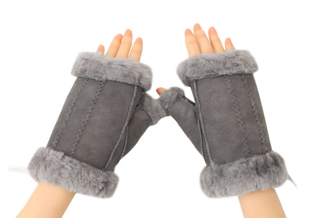 Fingerless Sheepskin Mittens